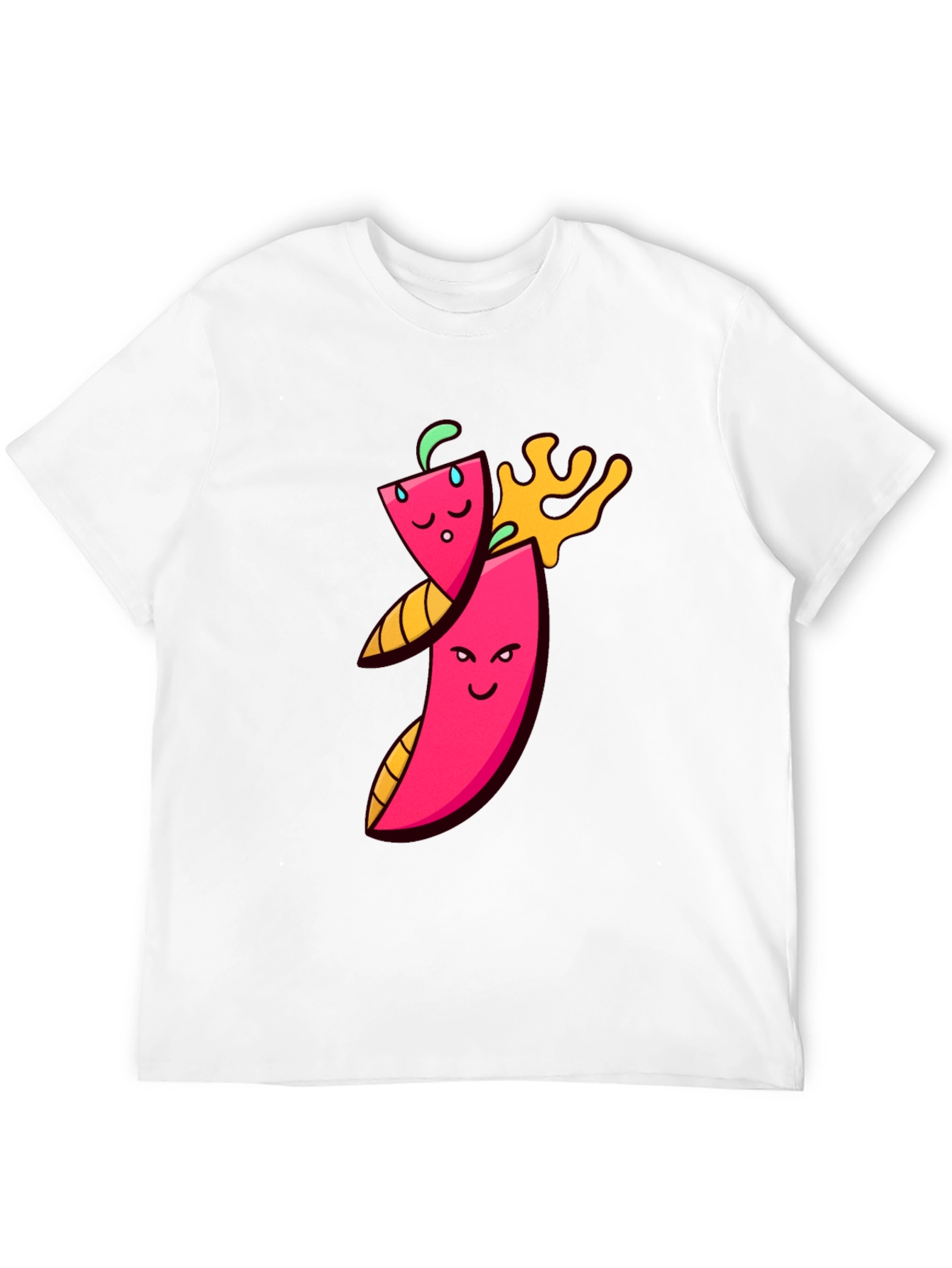 Spicy Chili Pepper Cartoon Graphic T-Shirt