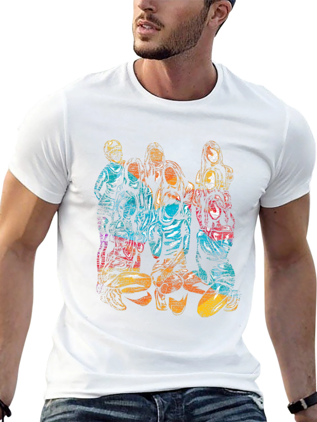 Retro Style Graphic Print Tee - Unisex