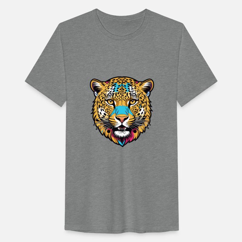 Vibrant Jungle Visionary - Colorful Leopard Head