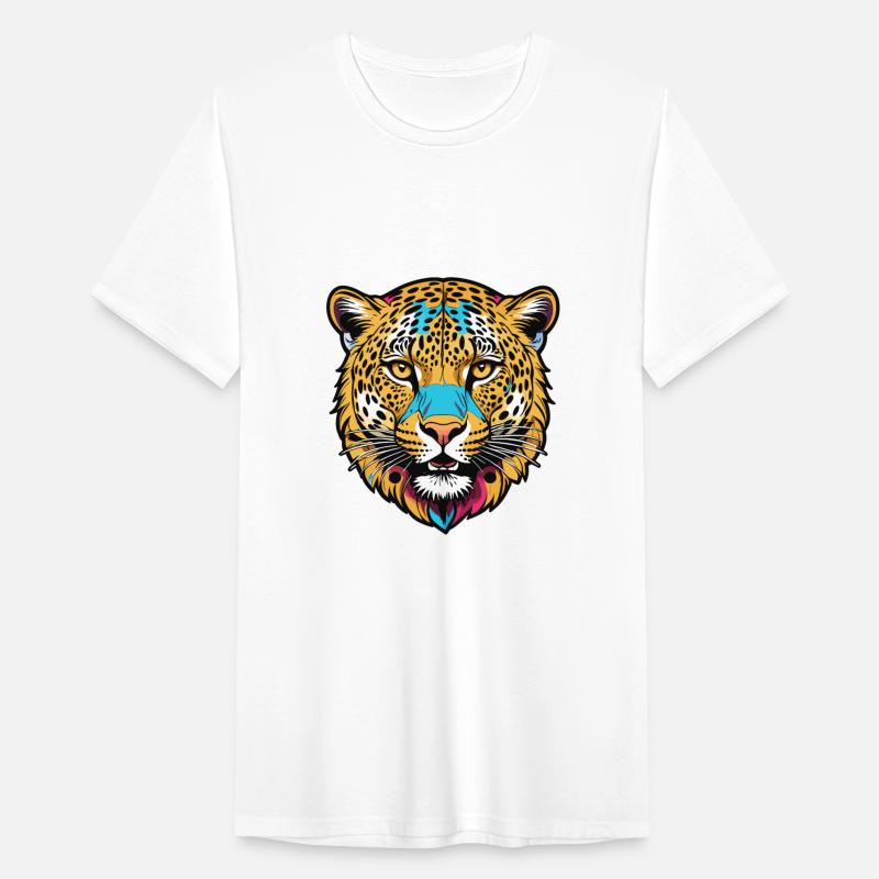 Vibrant Jungle Visionary - Colorful Leopard Head