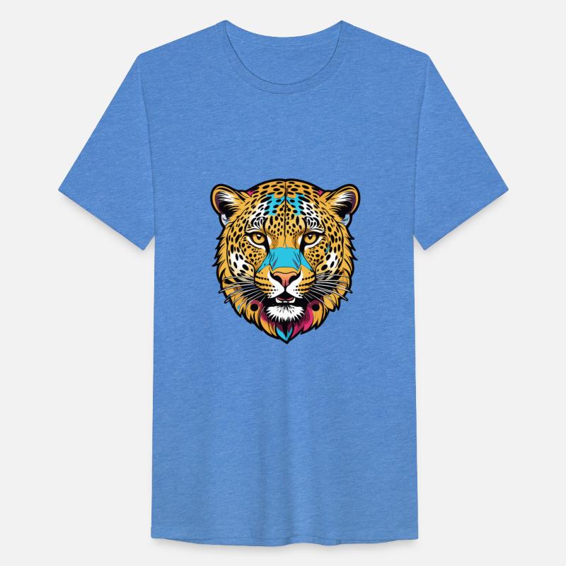 Vibrant Jungle Visionary - Colorful Leopard Head