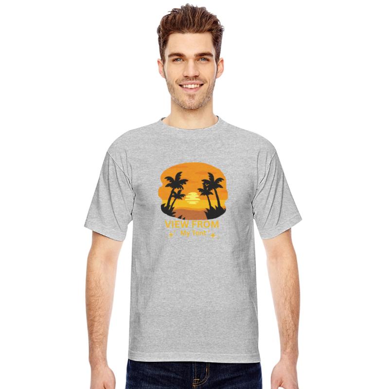 View from My Tent – Scenic Sunset Camping Shirt