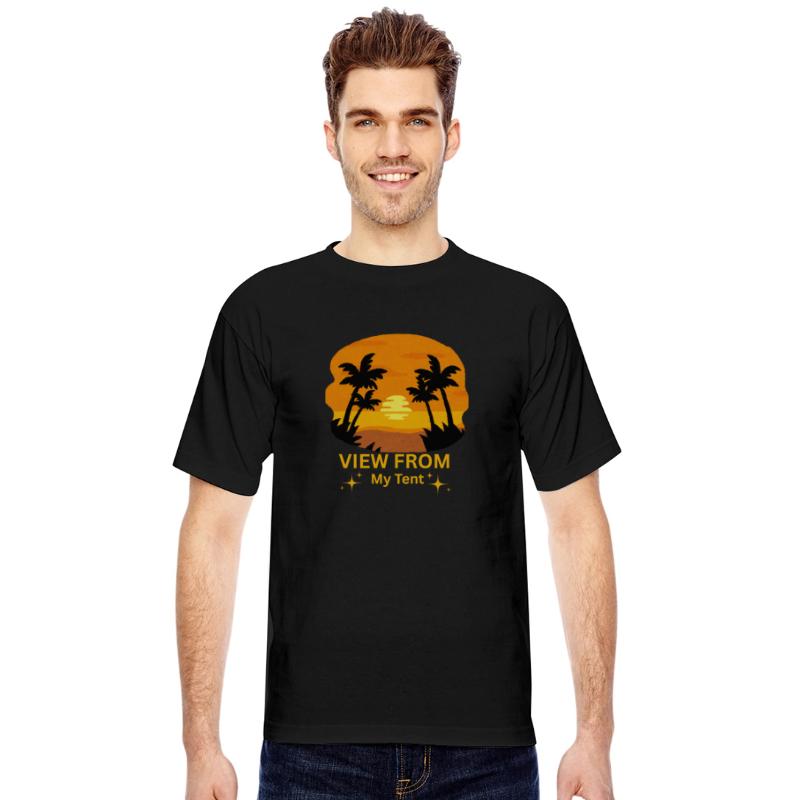 View from My Tent – Scenic Sunset Camping Shirt