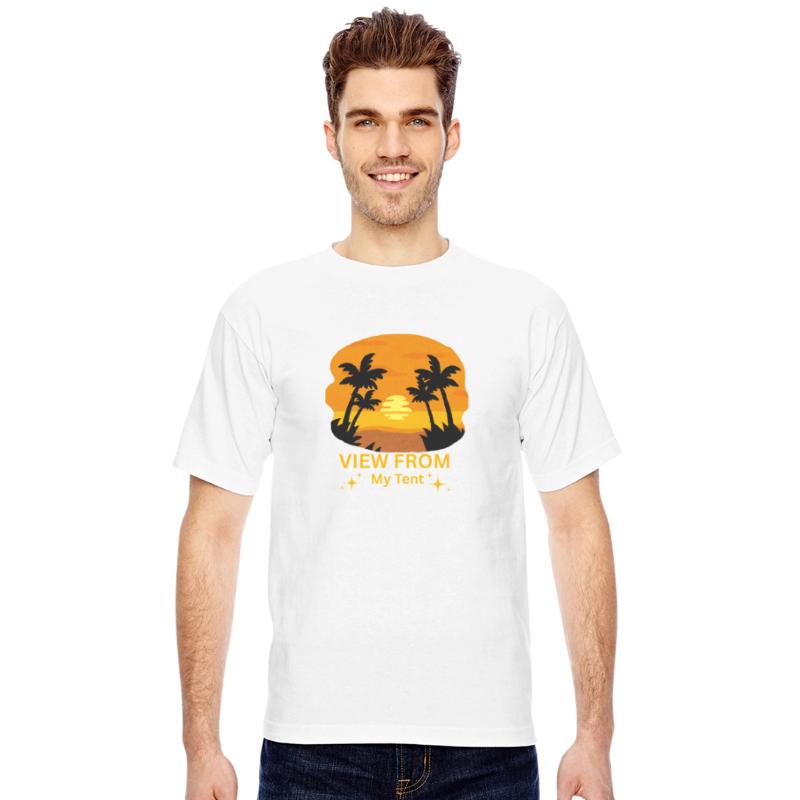 View from My Tent – Scenic Sunset Camping Shirt