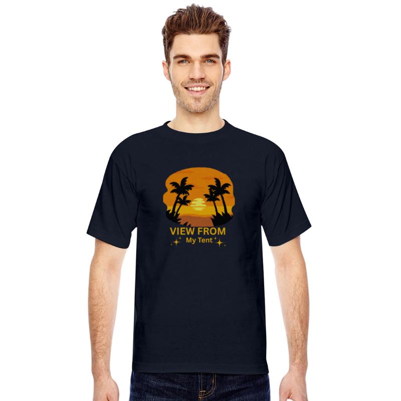 View from My Tent – Scenic Sunset Camping Shirt
