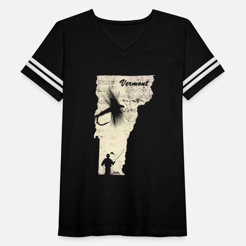 Vintage Fish Vermont State Map VT Fly Fishing