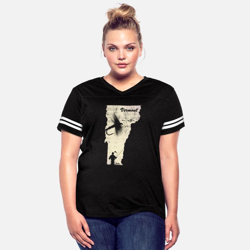 Vintage Fish Vermont State Map VT Fly Fishing