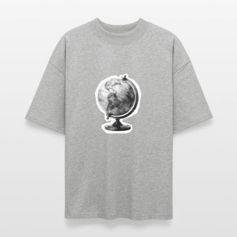 Vintage Globe Halftone Collage - Retro Travel