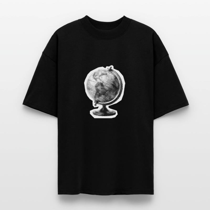 Vintage Globe Halftone Collage - Retro Travel