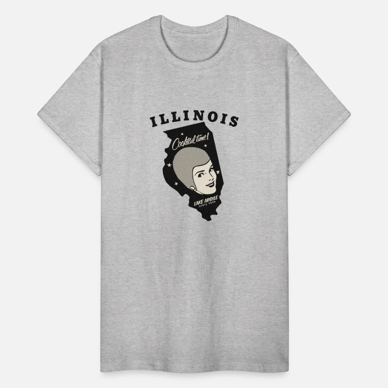 Vintage Illinois State Park Swim Cocktail Lady