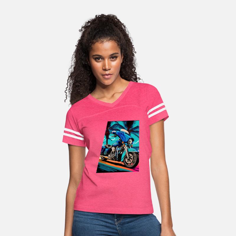 Vintage Motorcycle Biker In Hawaii