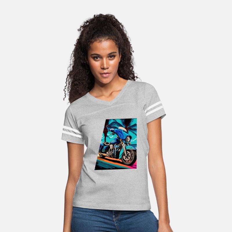 Vintage Motorcycle Biker In Hawaii