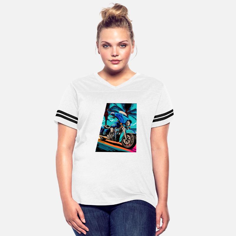 Vintage Motorcycle Biker In Hawaii