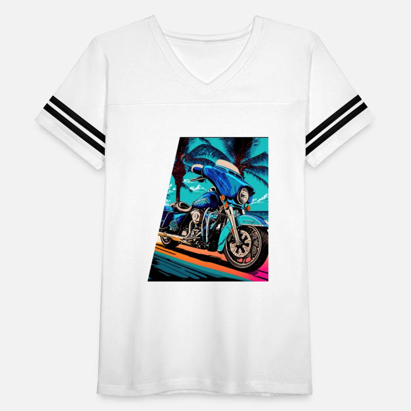 Vintage Motorcycle Biker In Hawaii