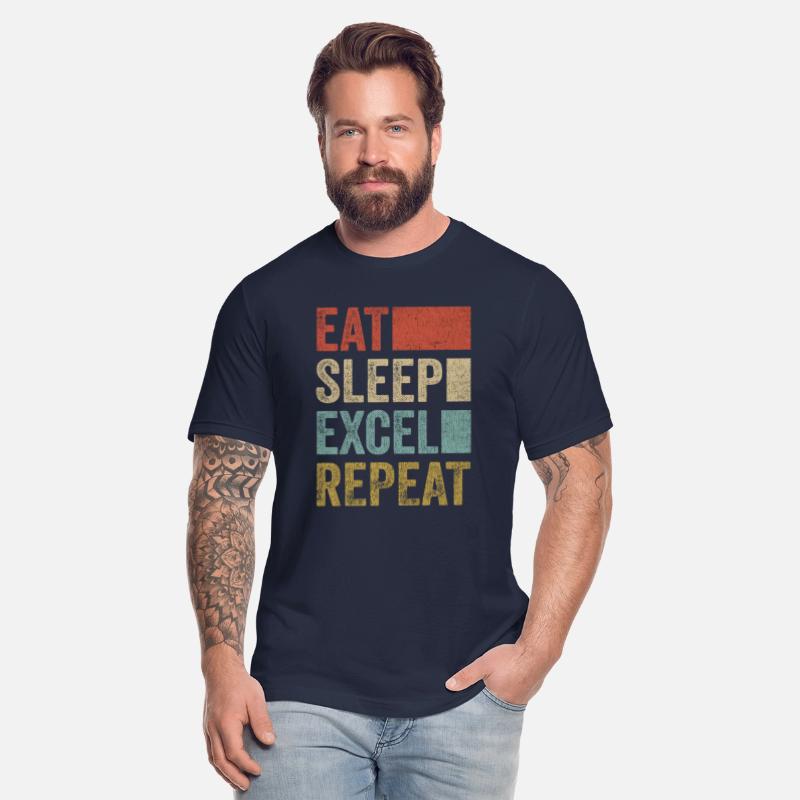 Vintage Retro Eat Sleep Excel Repeat Funny Excel