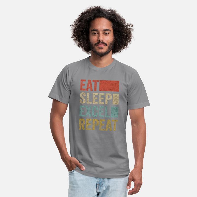Vintage Retro Eat Sleep Excel Repeat Funny Excel