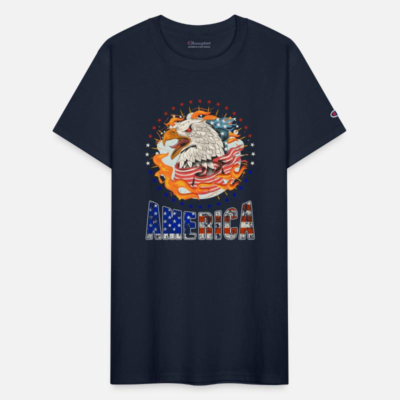 Vintage US flag features Patriotic Eagle Gift