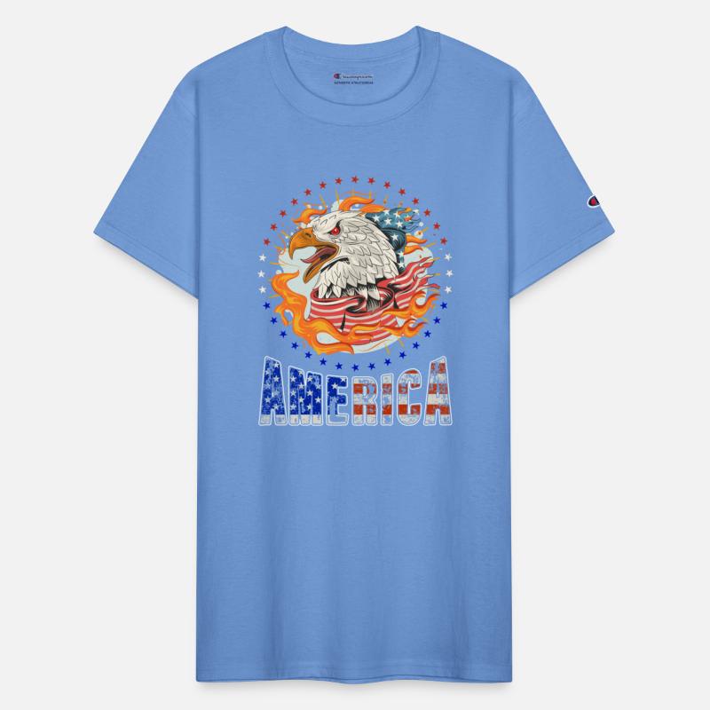 Vintage US flag features Patriotic Eagle Gift