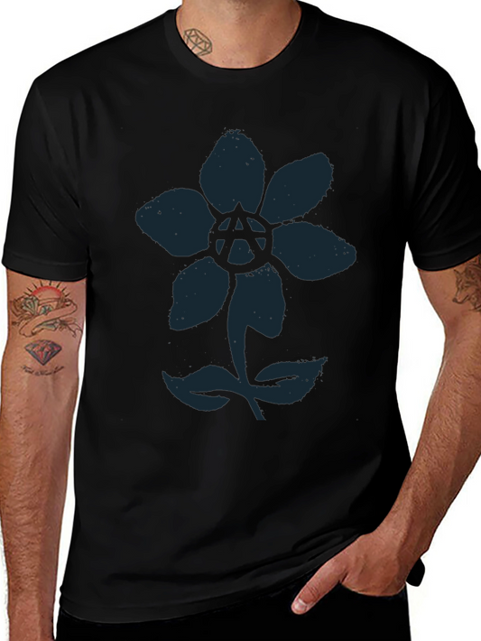 Anarchy Flower Graphic Tee - Cool Design!