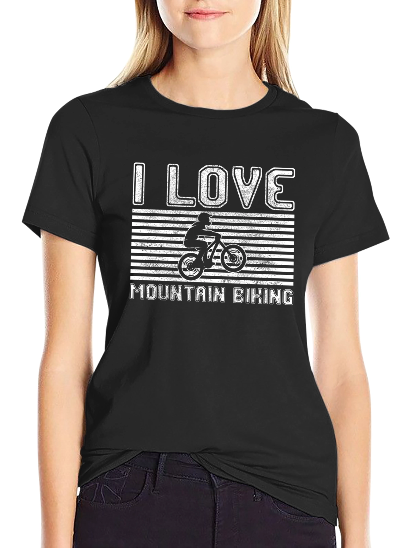 I Love Mountain Biking Graphic Tee
