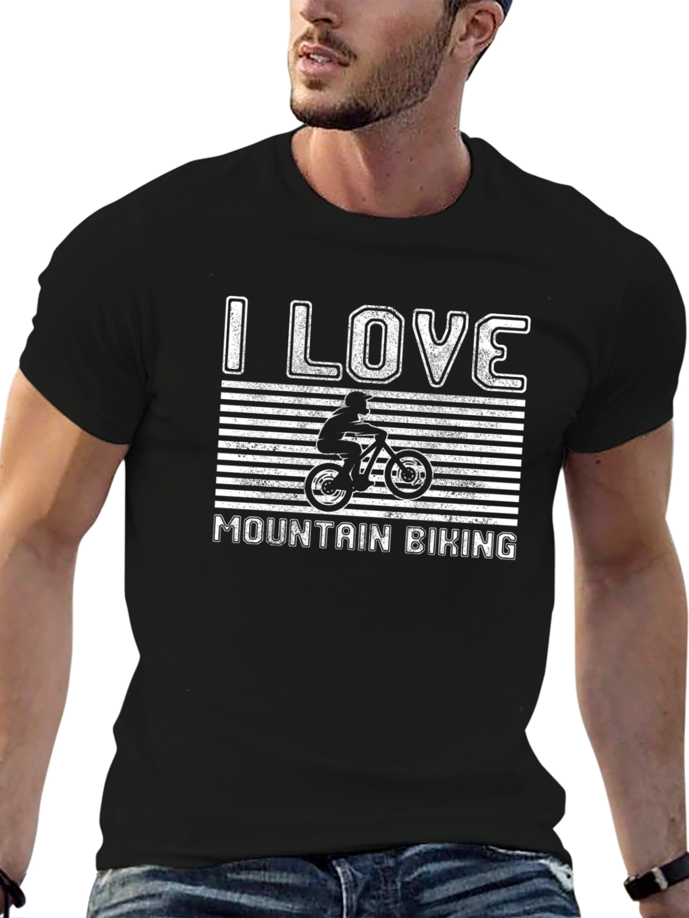 I Love Mountain Biking Graphic Tee