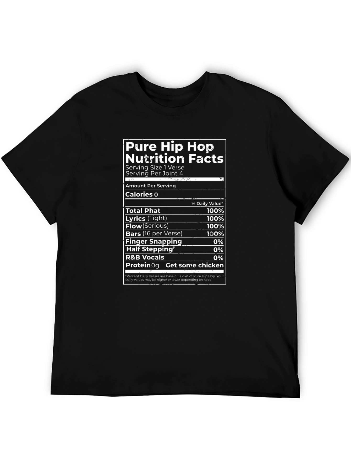 Pure Hip Hop Nutrition Facts T-Shirt