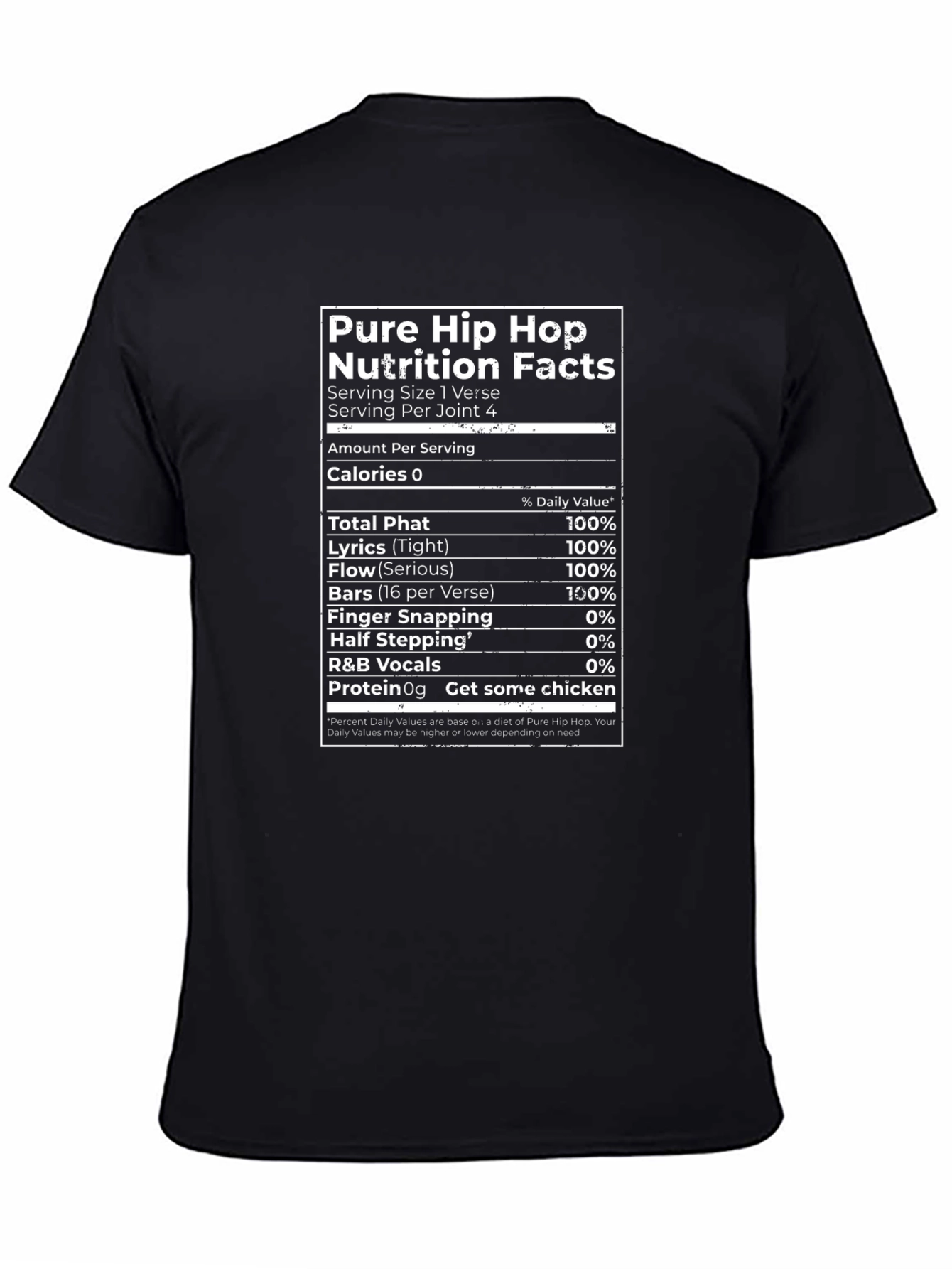 Pure Hip Hop Nutrition Facts T-Shirt