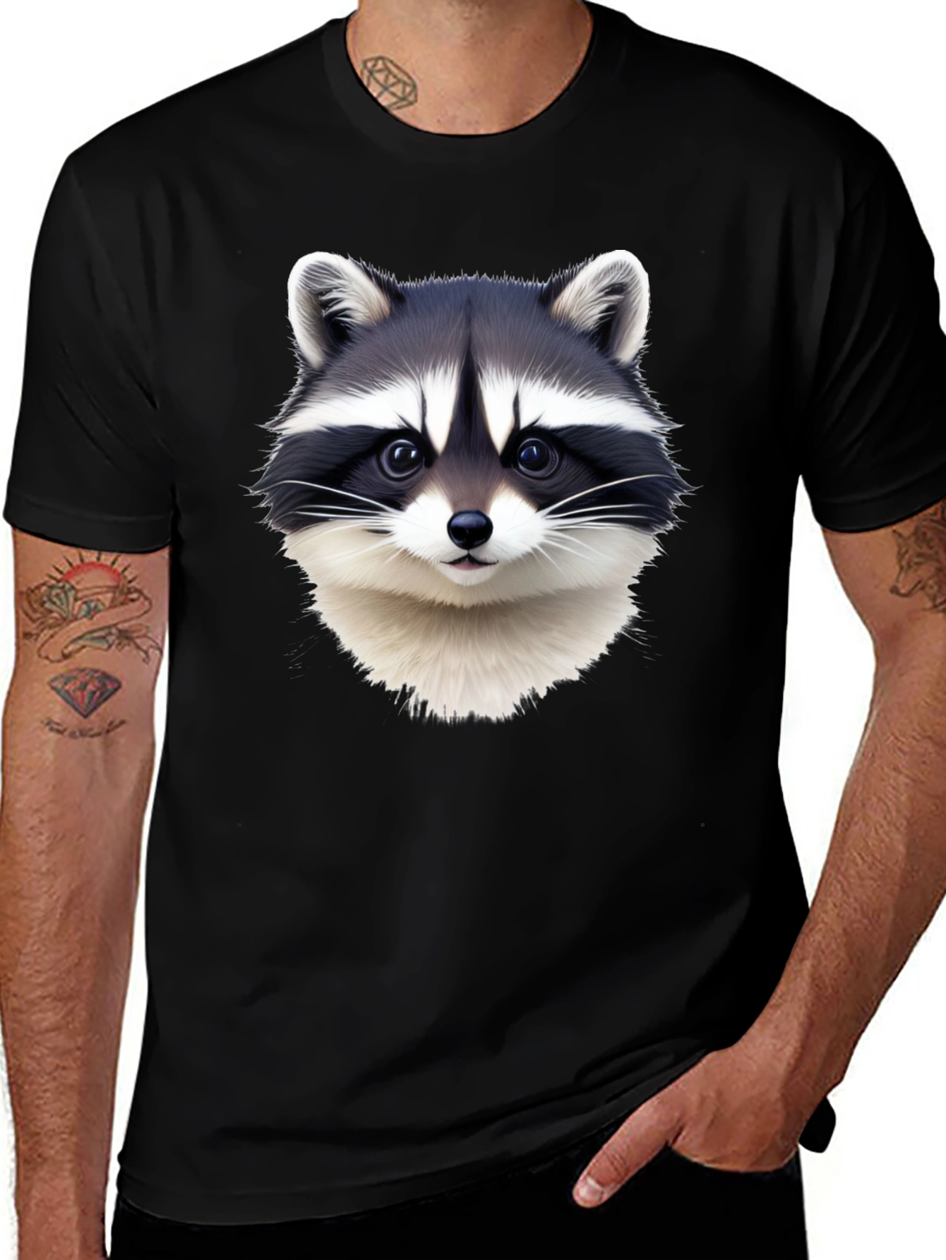 Raccoon Graphic T-Shirt - Cool Animal Tee