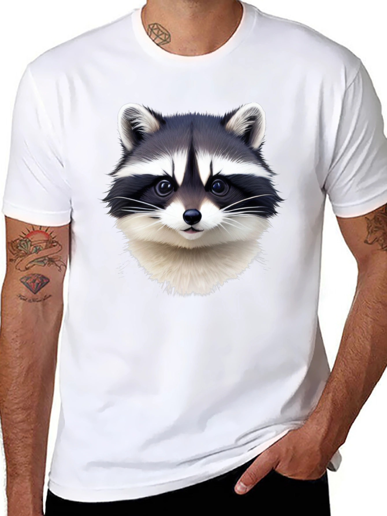 Raccoon Graphic T-Shirt - Cool Animal Tee