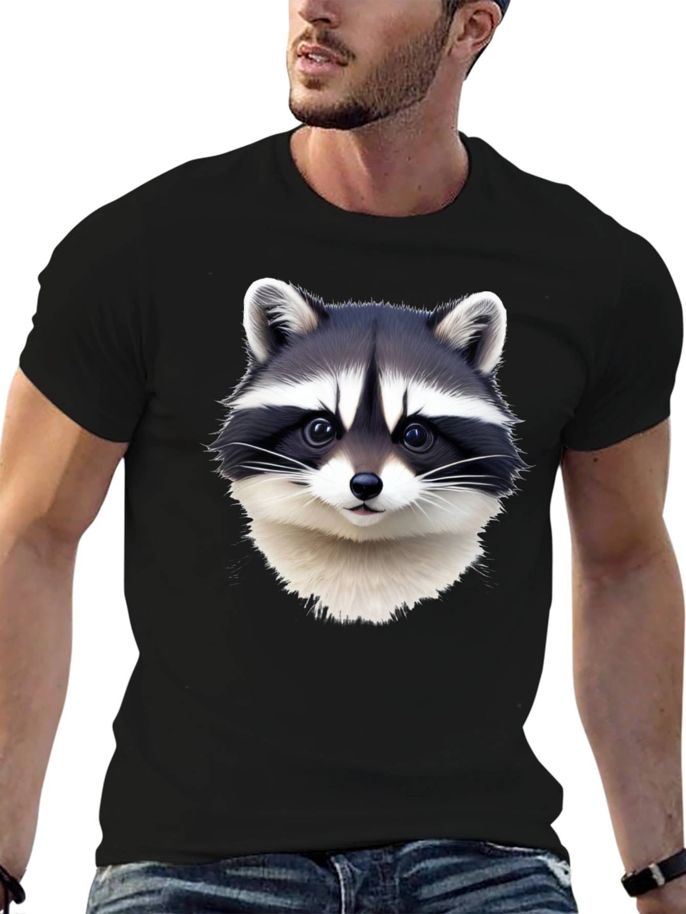 Raccoon Graphic T-Shirt - Cool Animal Tee