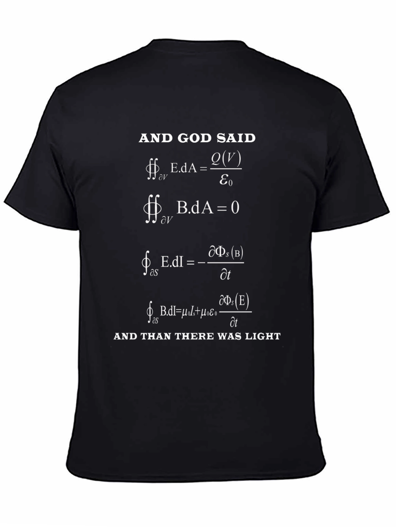 And God Said Maxwell Equations T-Shirt