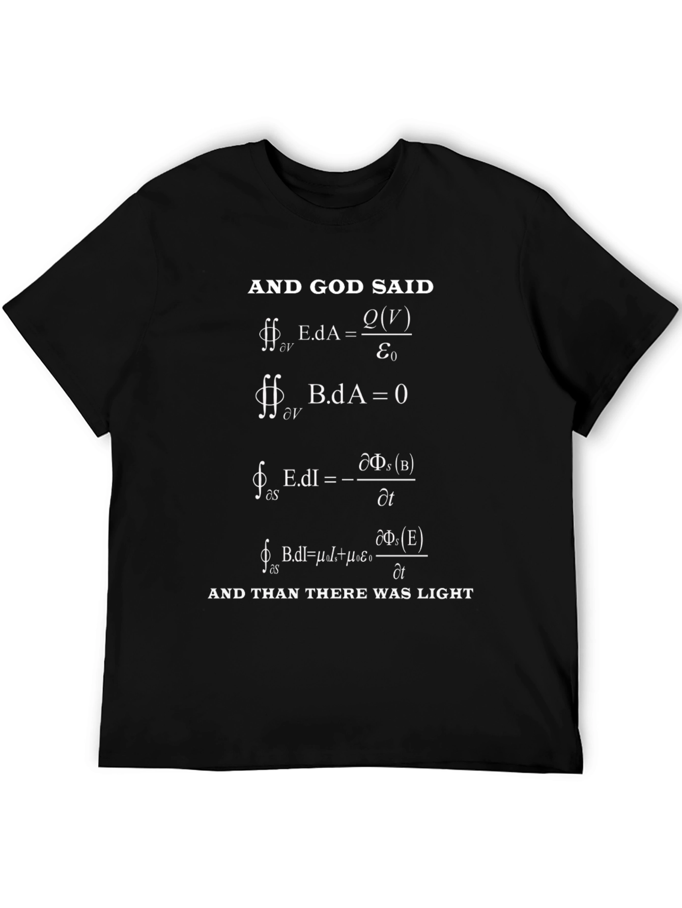 And God Said Maxwell Equations T-Shirt