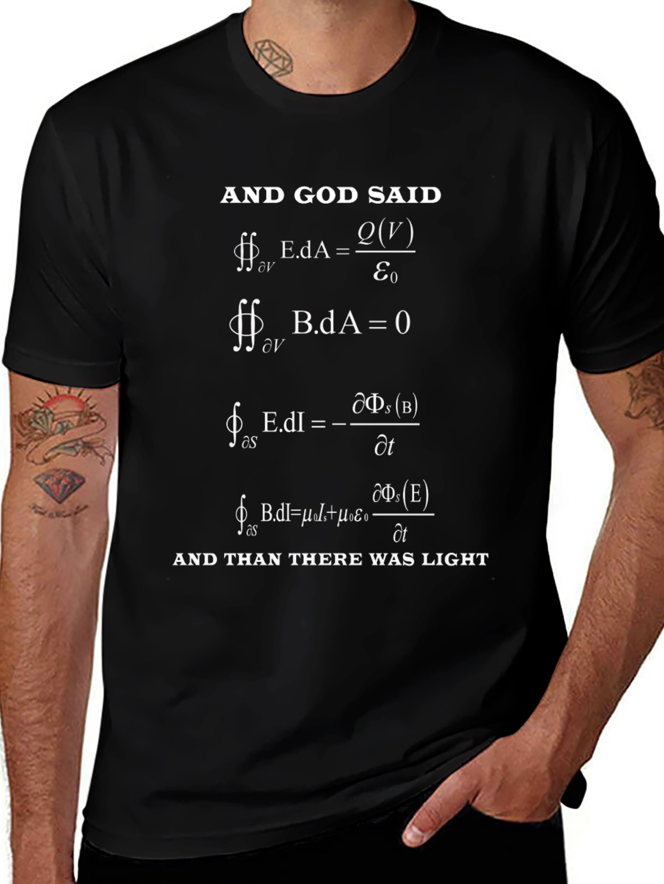 And God Said Maxwell Equations T-Shirt