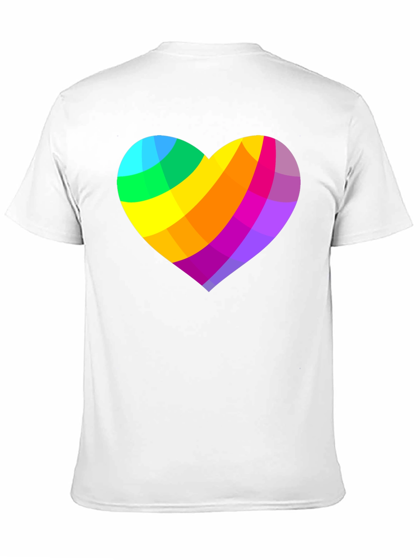 Rainbow Heart Graphic Black T-Shirt