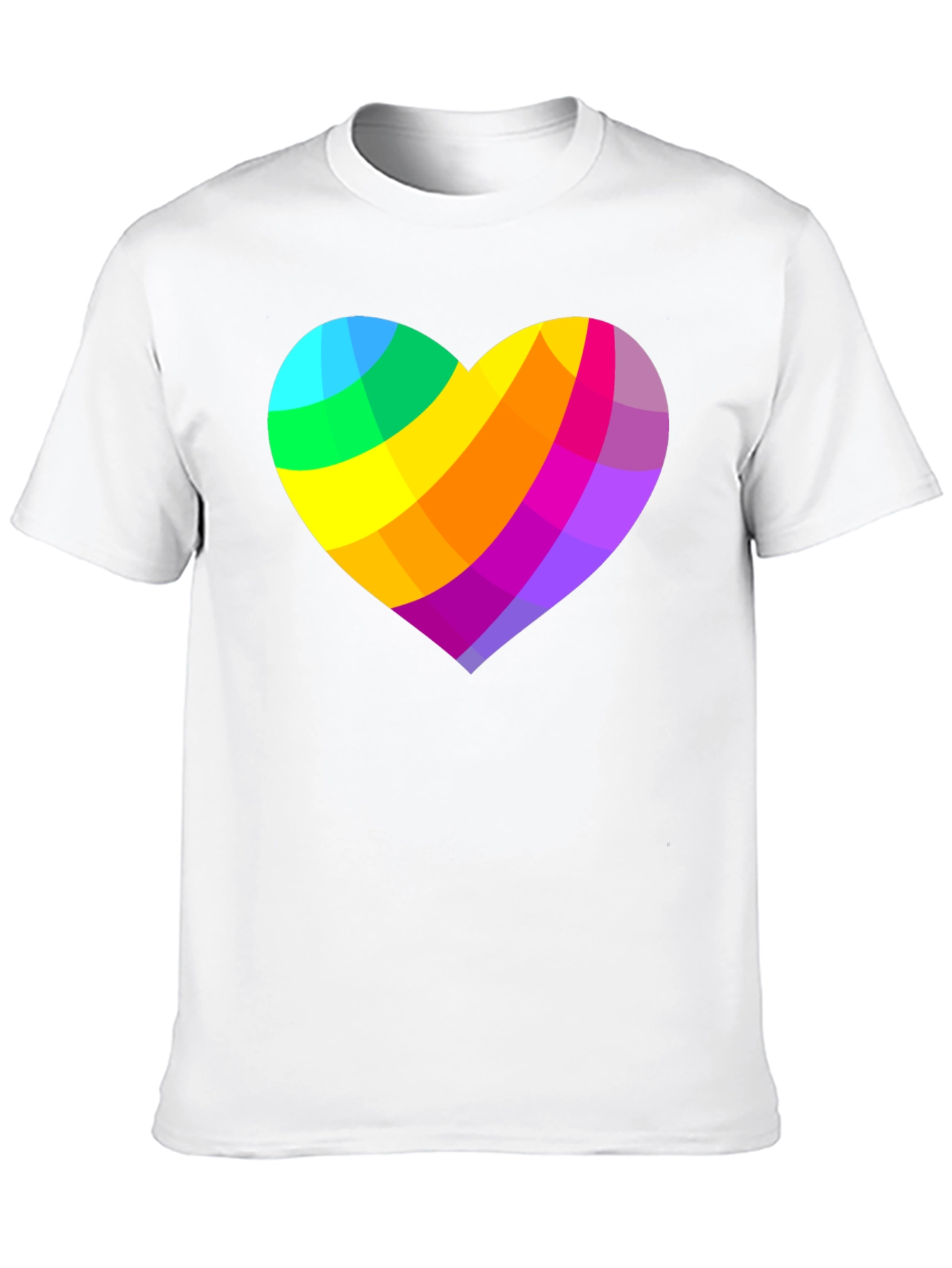 Rainbow Heart Graphic Black T-Shirt