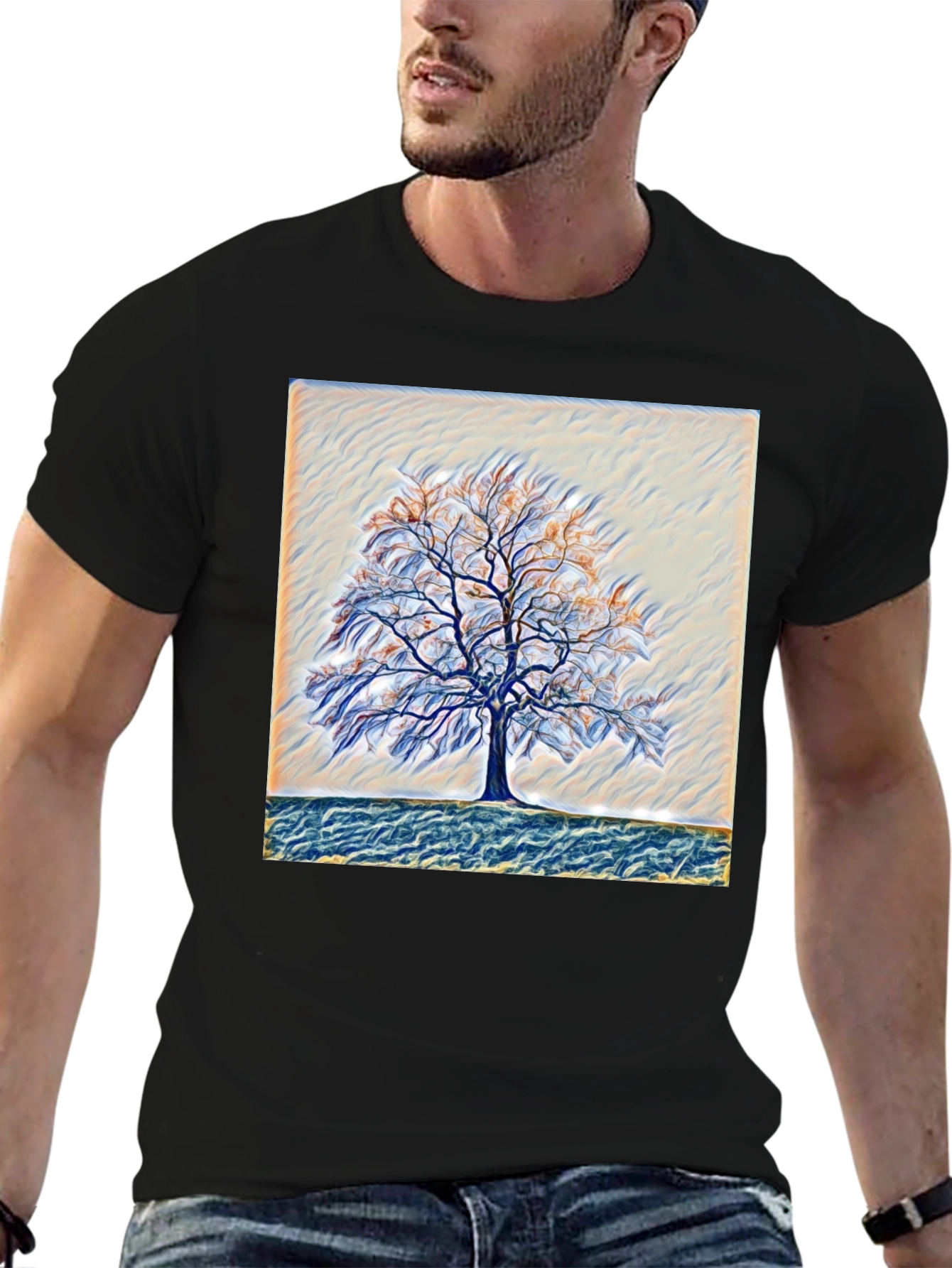 Abstract Tree Graphic Tee - Nature Art T-Shirt