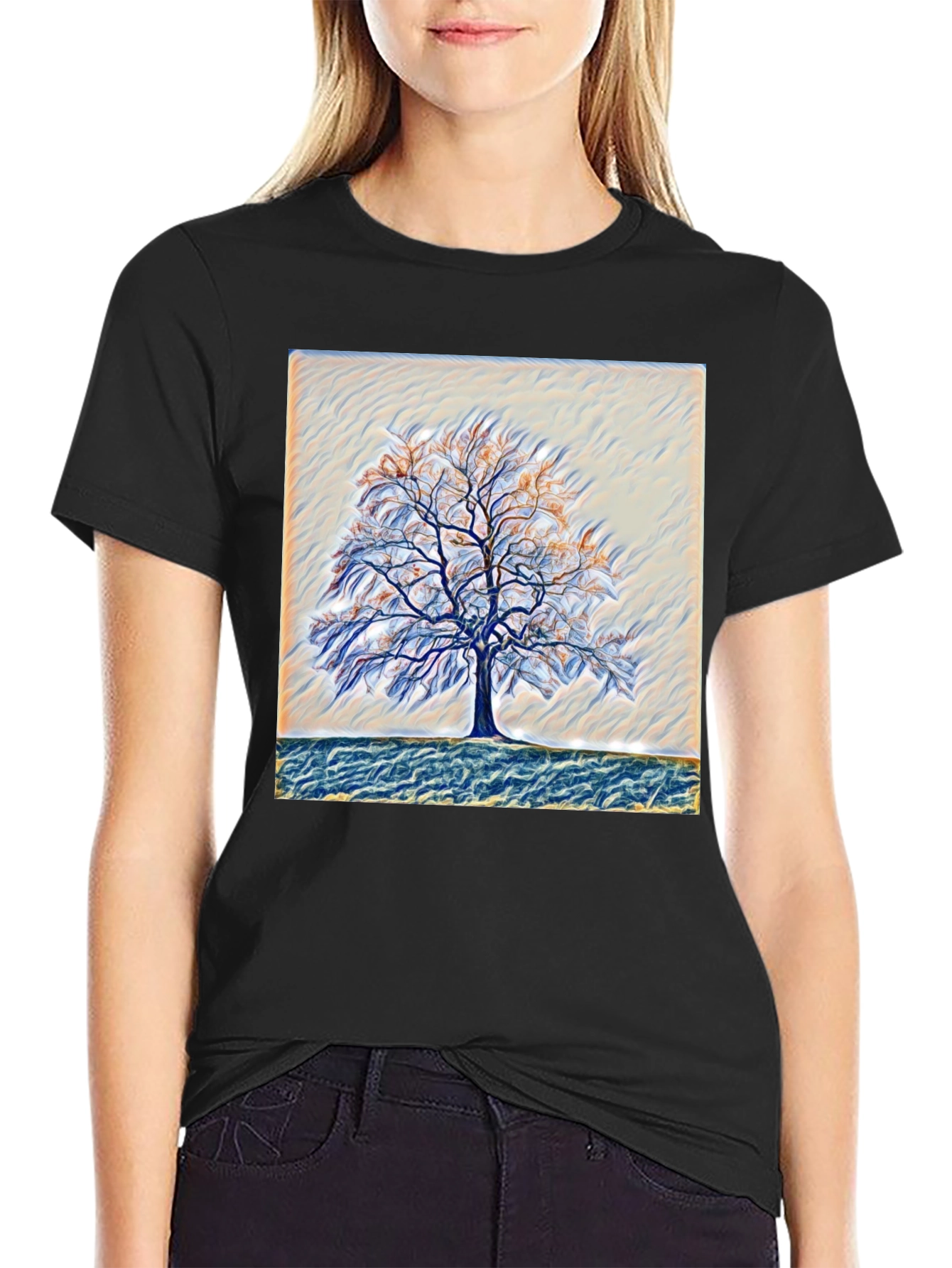 Abstract Tree Graphic Tee - Nature Art T-Shirt
