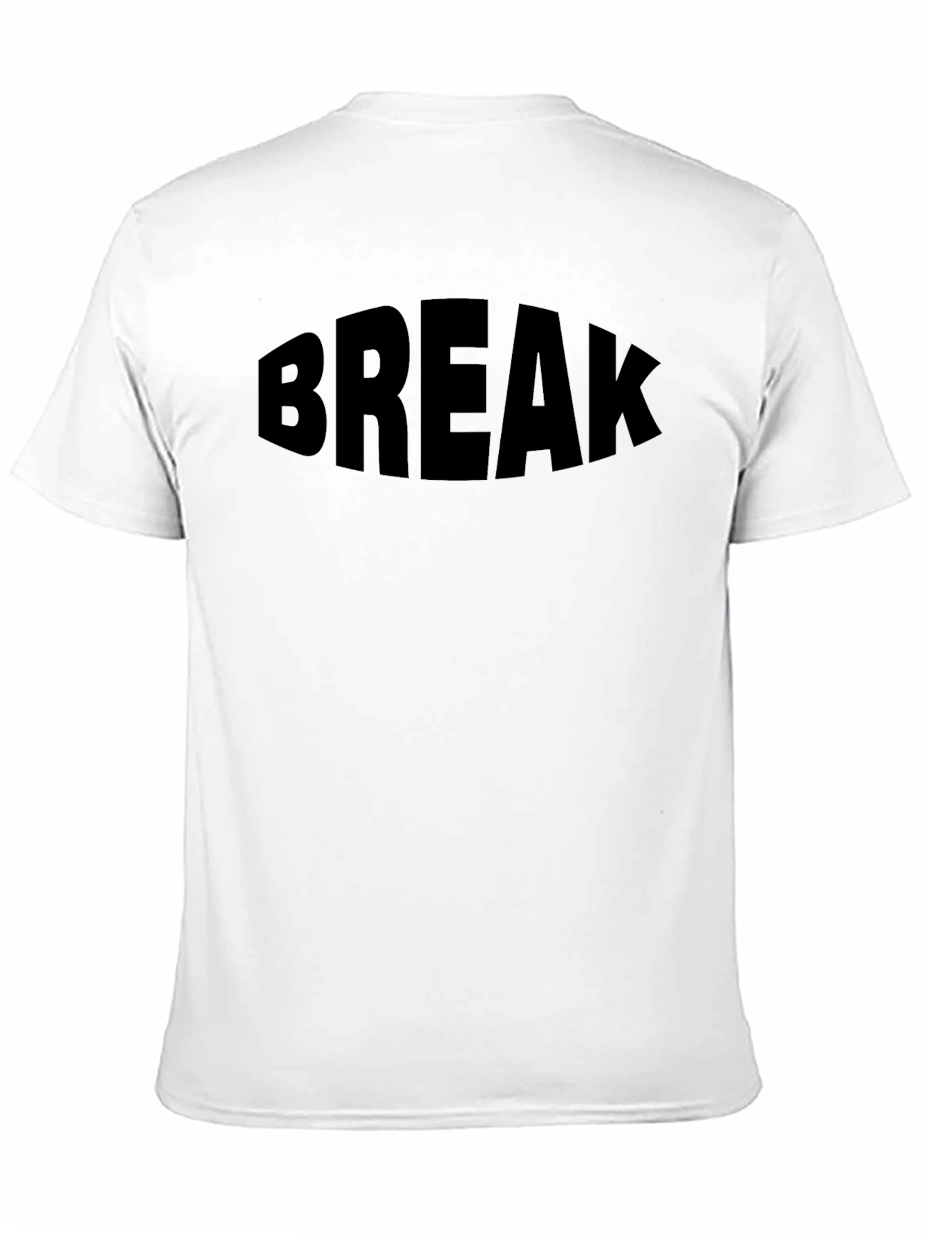 Bold BREAK Graphic Print Crew Neck T-Shirt - Black