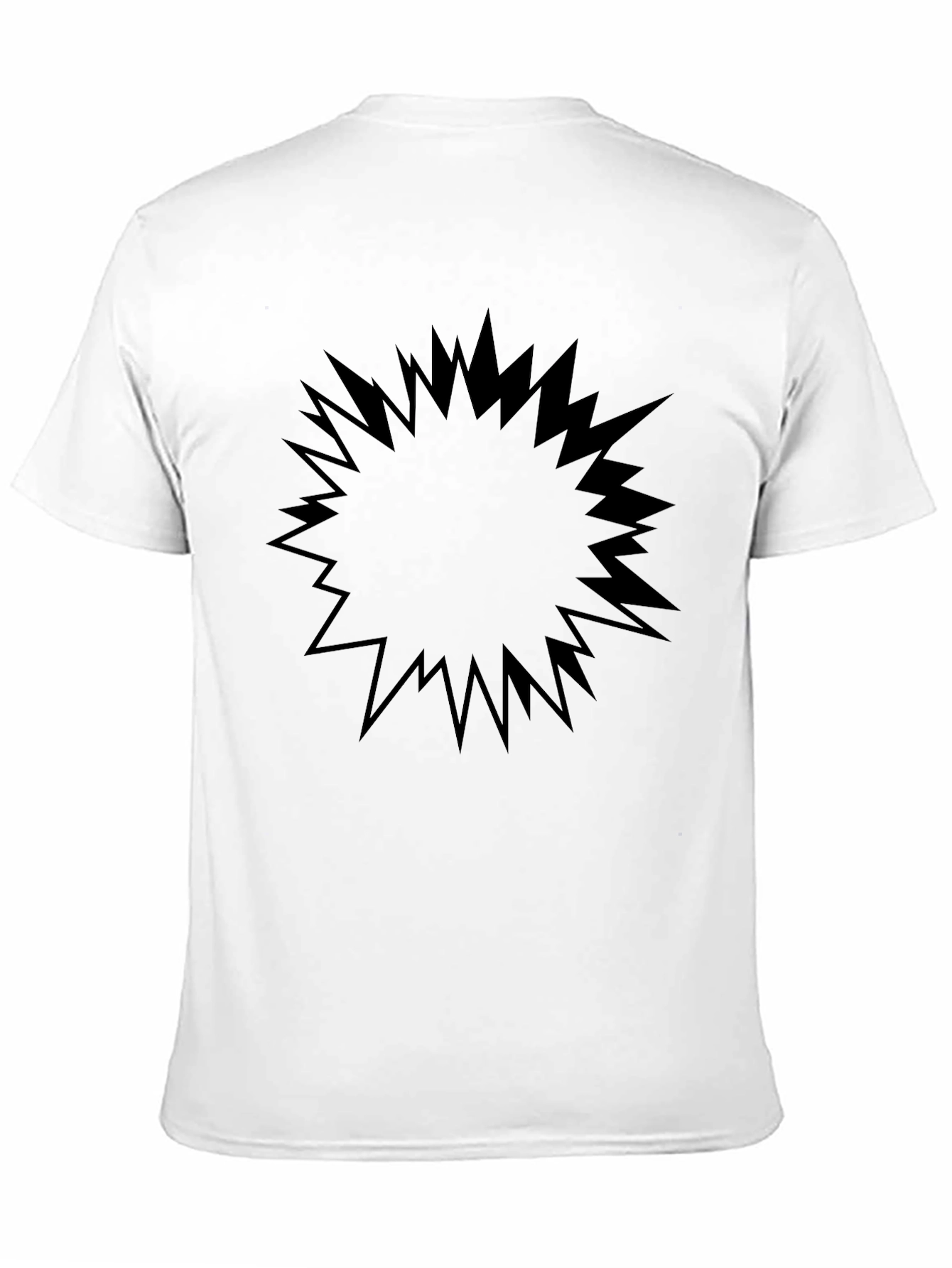 Starburst Graphic Tee - Solid Black Cotton Shirt