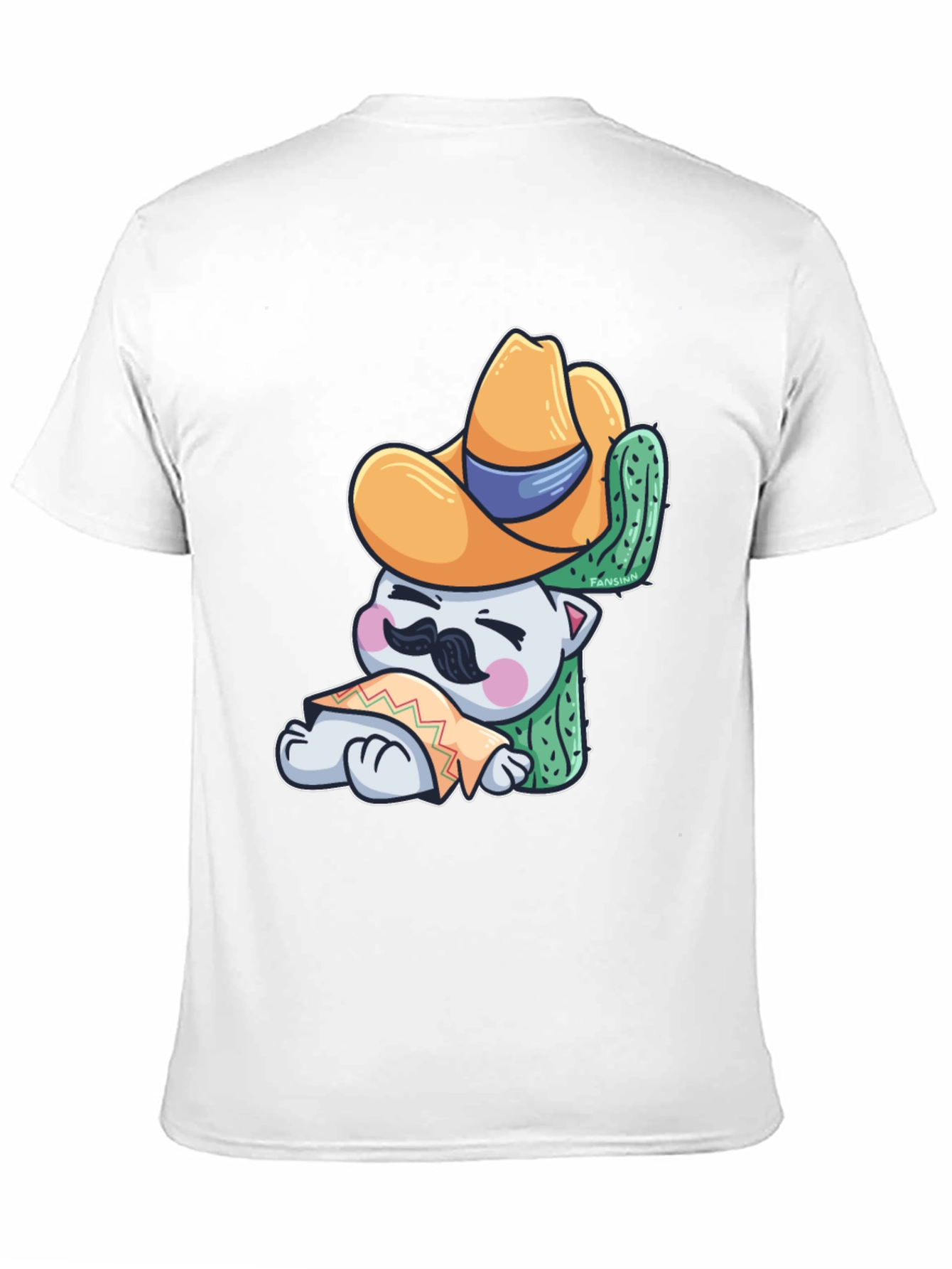 Cute Cat in Sombrero Graphic T-Shirt