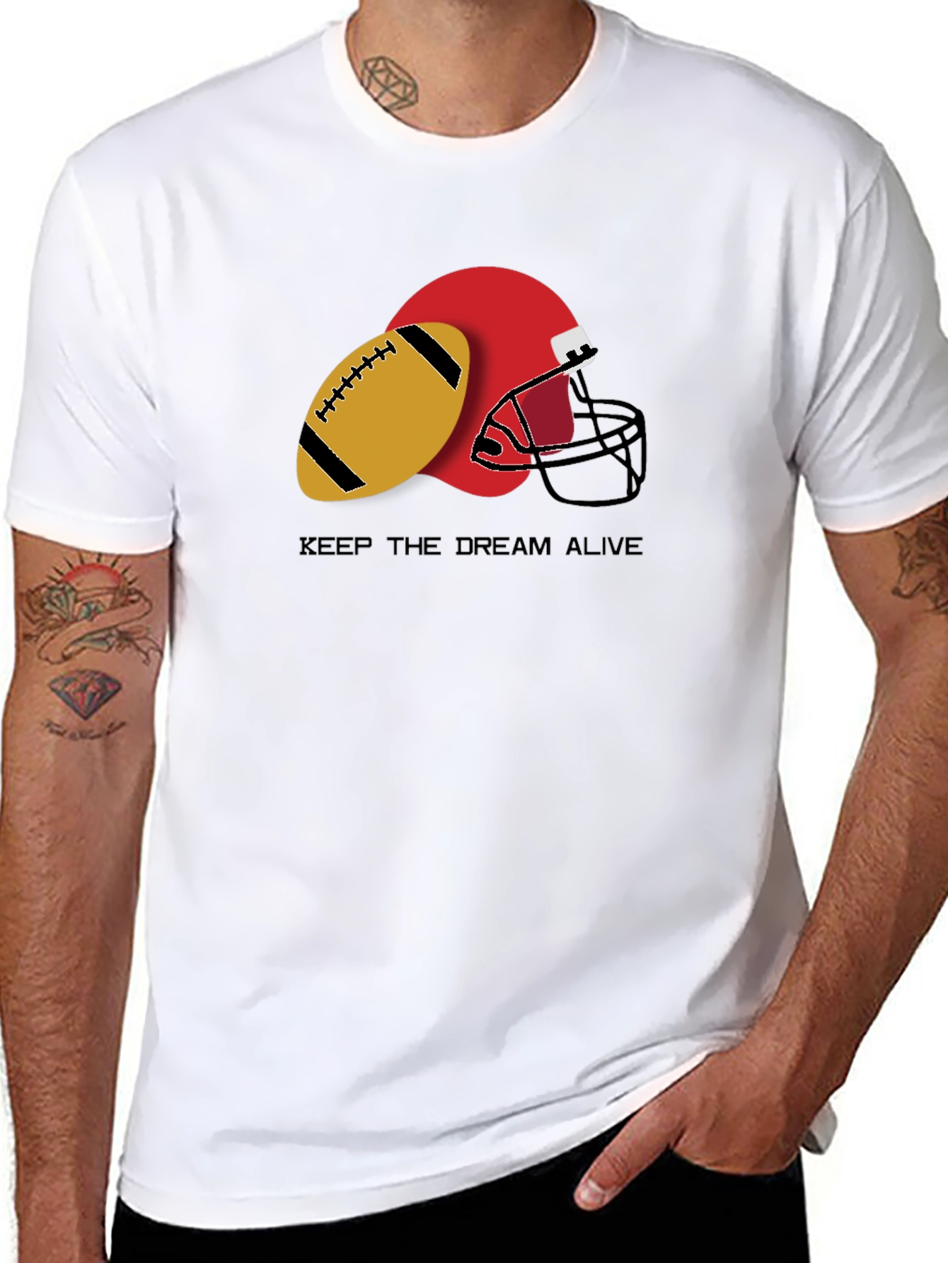 Keep the Dream Alive Football Graphic T-Shirt