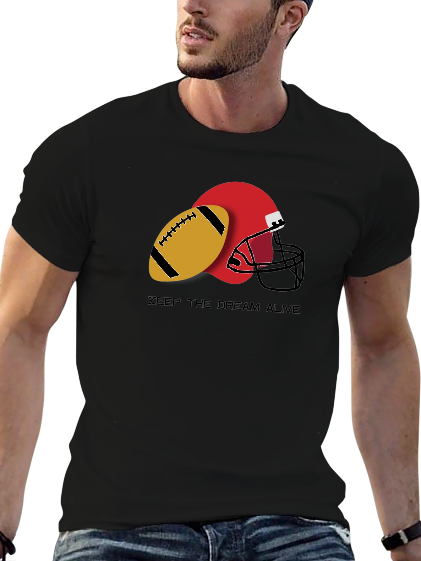 Keep the Dream Alive Football Graphic T-Shirt