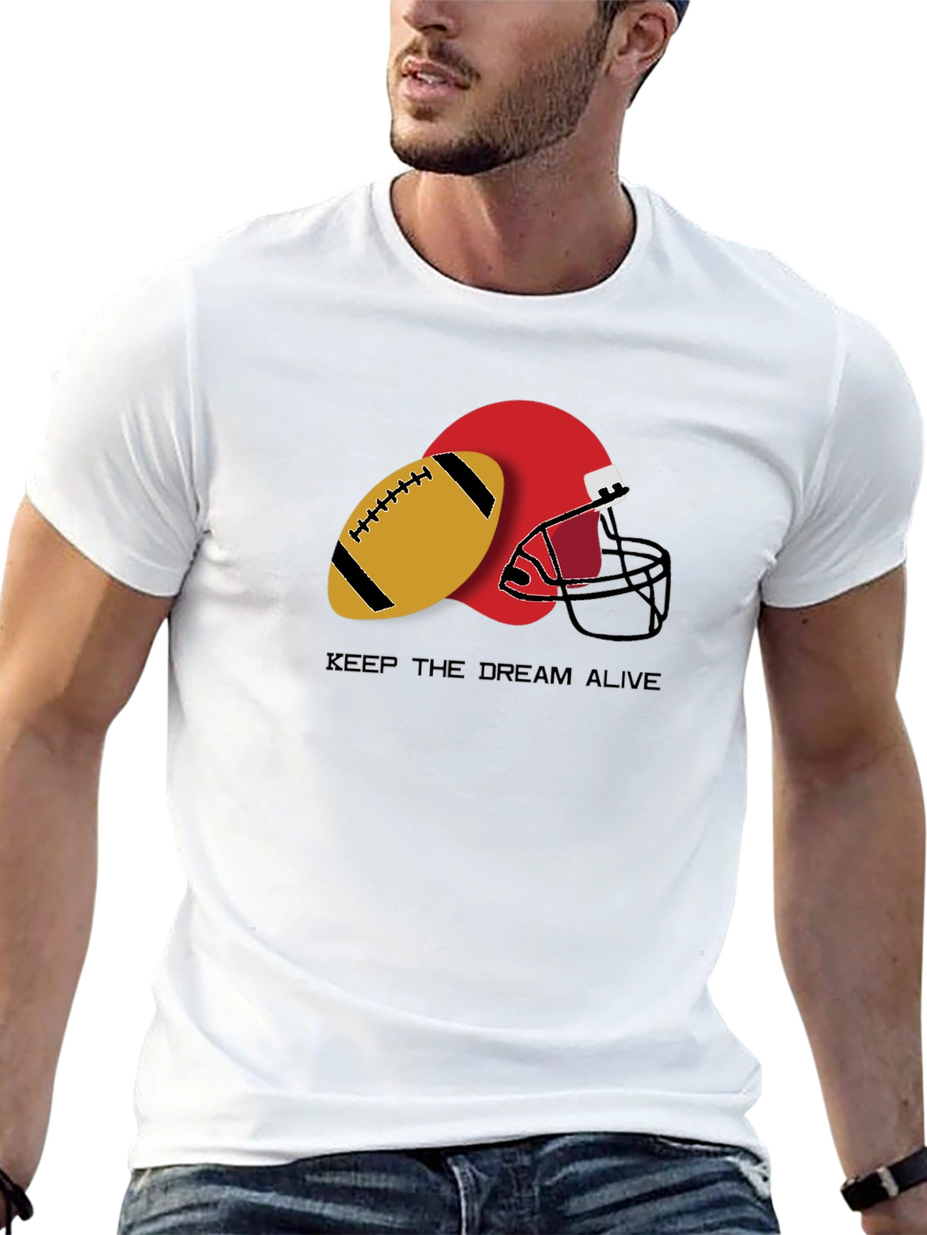 Keep the Dream Alive Football Graphic T-Shirt