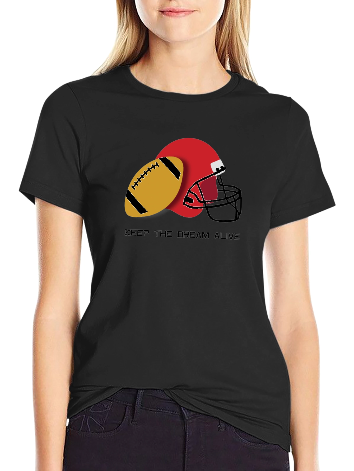 Keep the Dream Alive Football Graphic T-Shirt