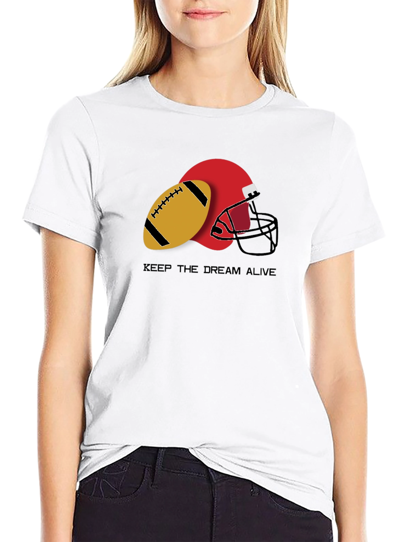 Keep the Dream Alive Football Graphic T-Shirt