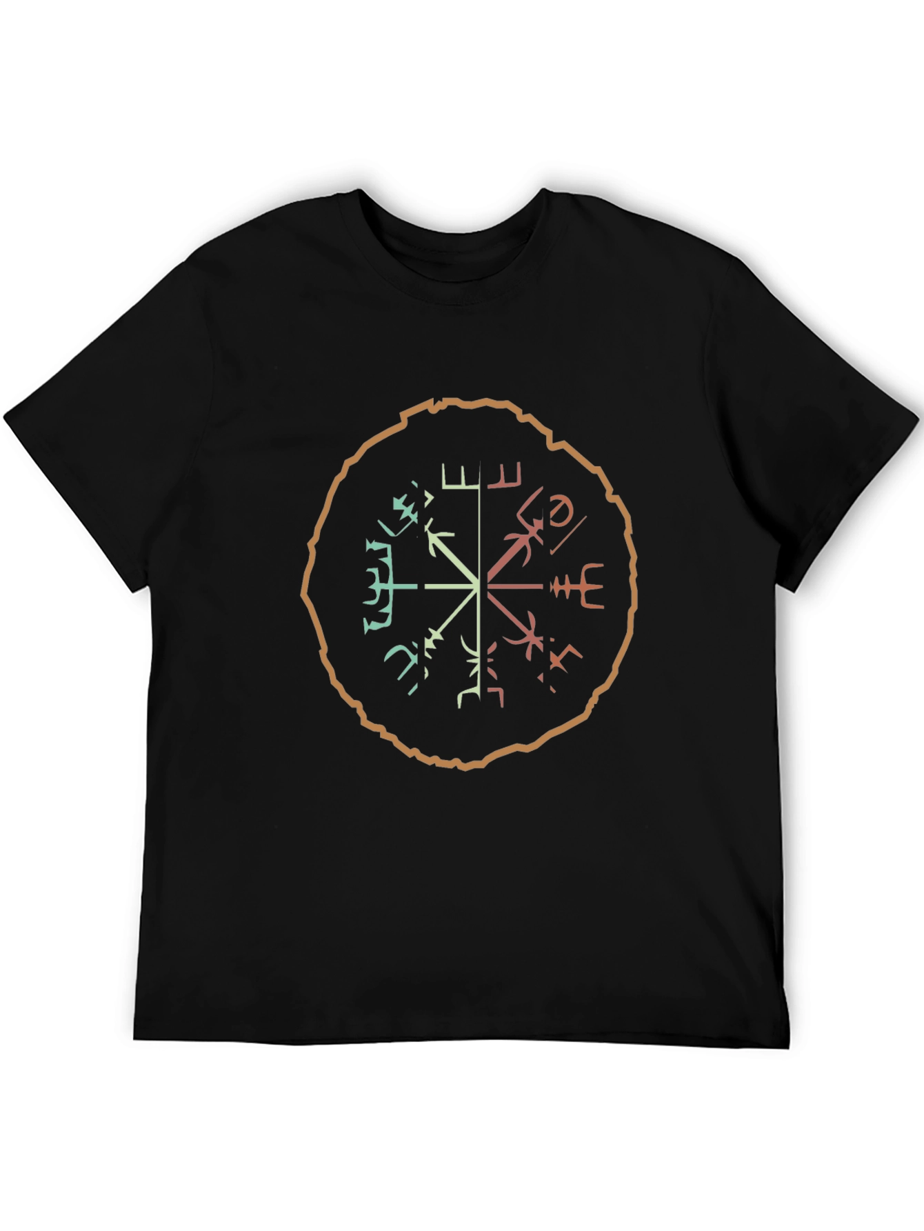 Vegvisir Compass T-Shirt - Viking Rune Guide