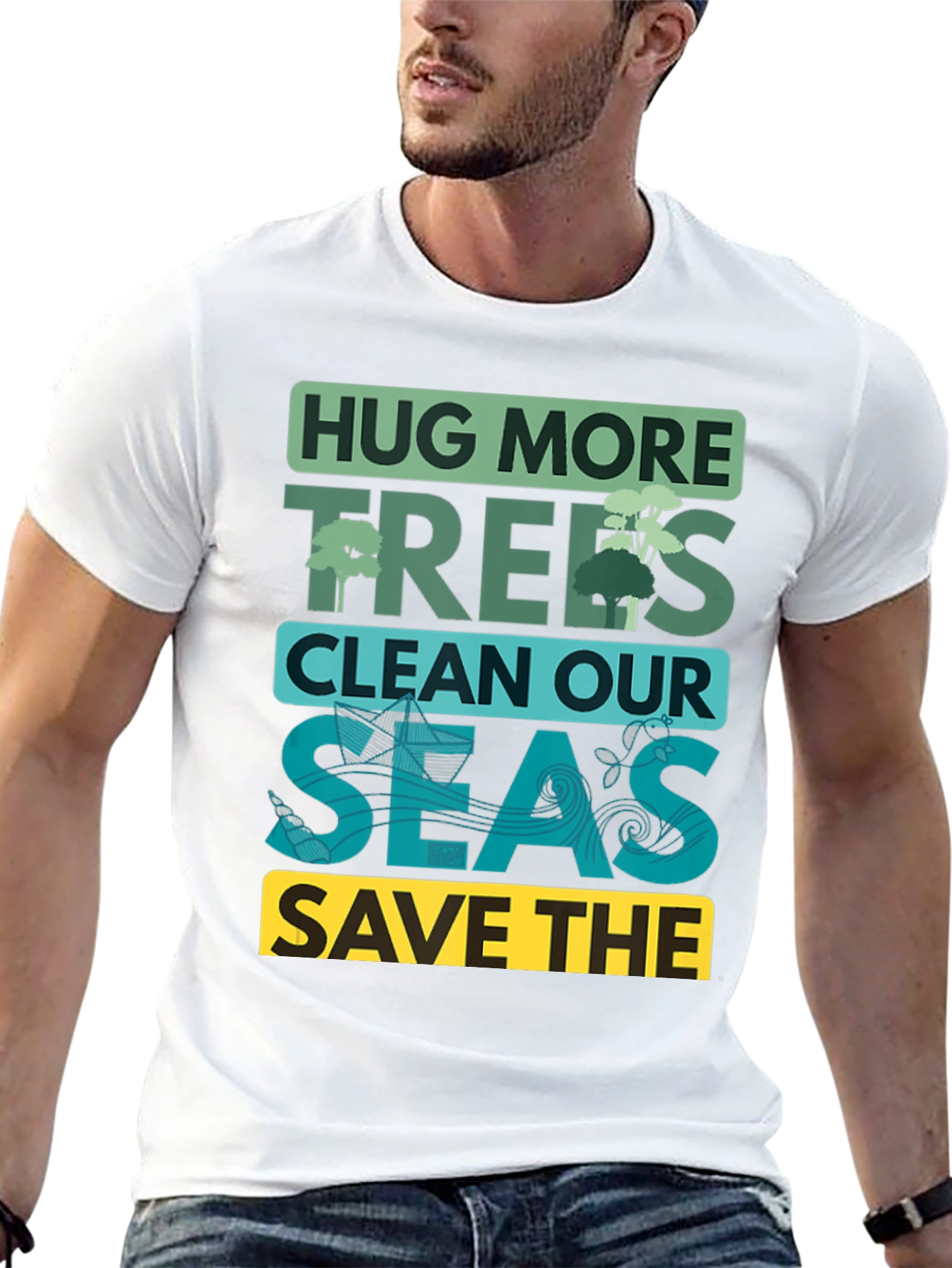 Eco-Friendly Graphic T-Shirt: Hug More Trees