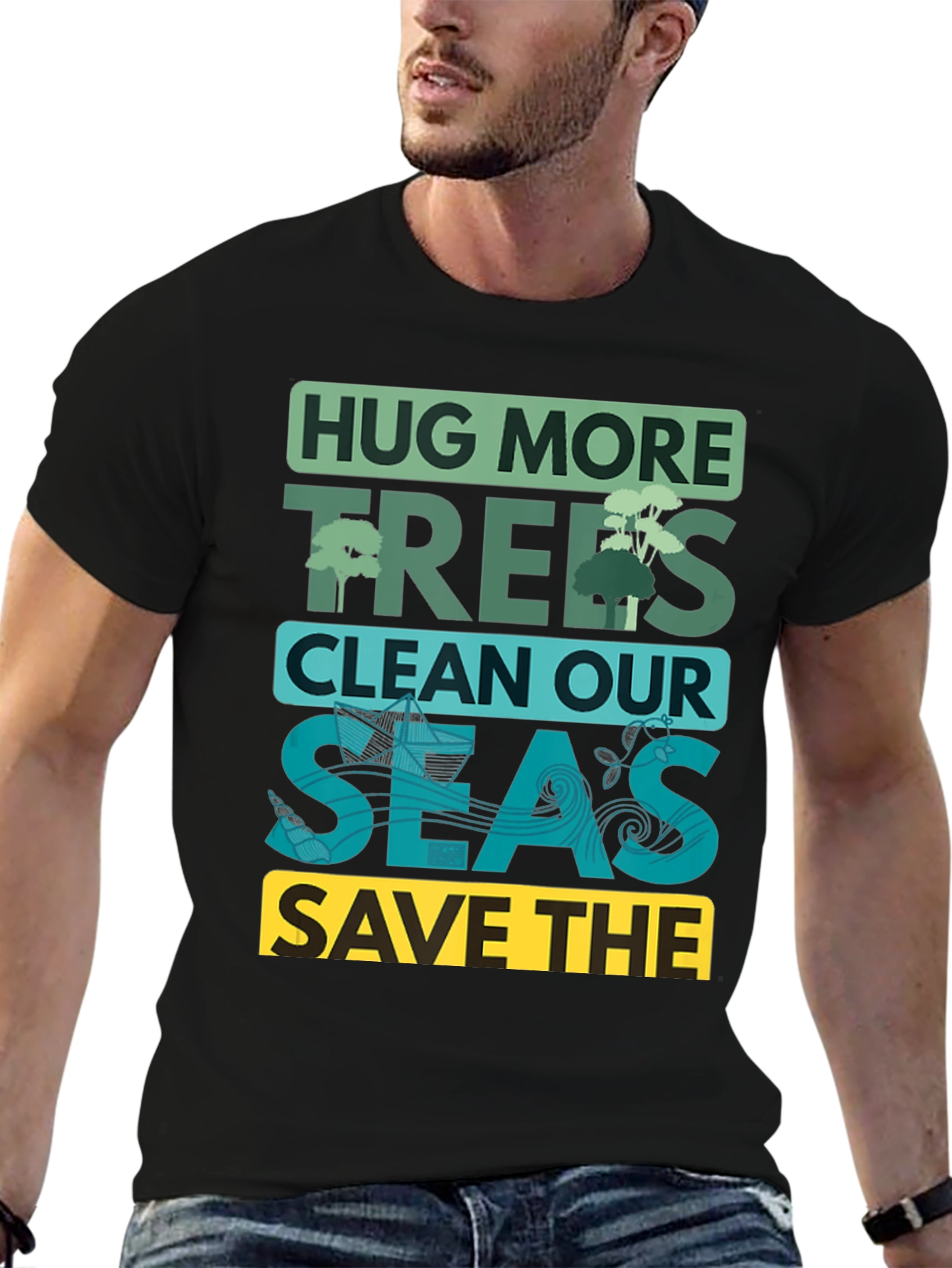 Eco-Friendly Graphic T-Shirt: Hug More Trees