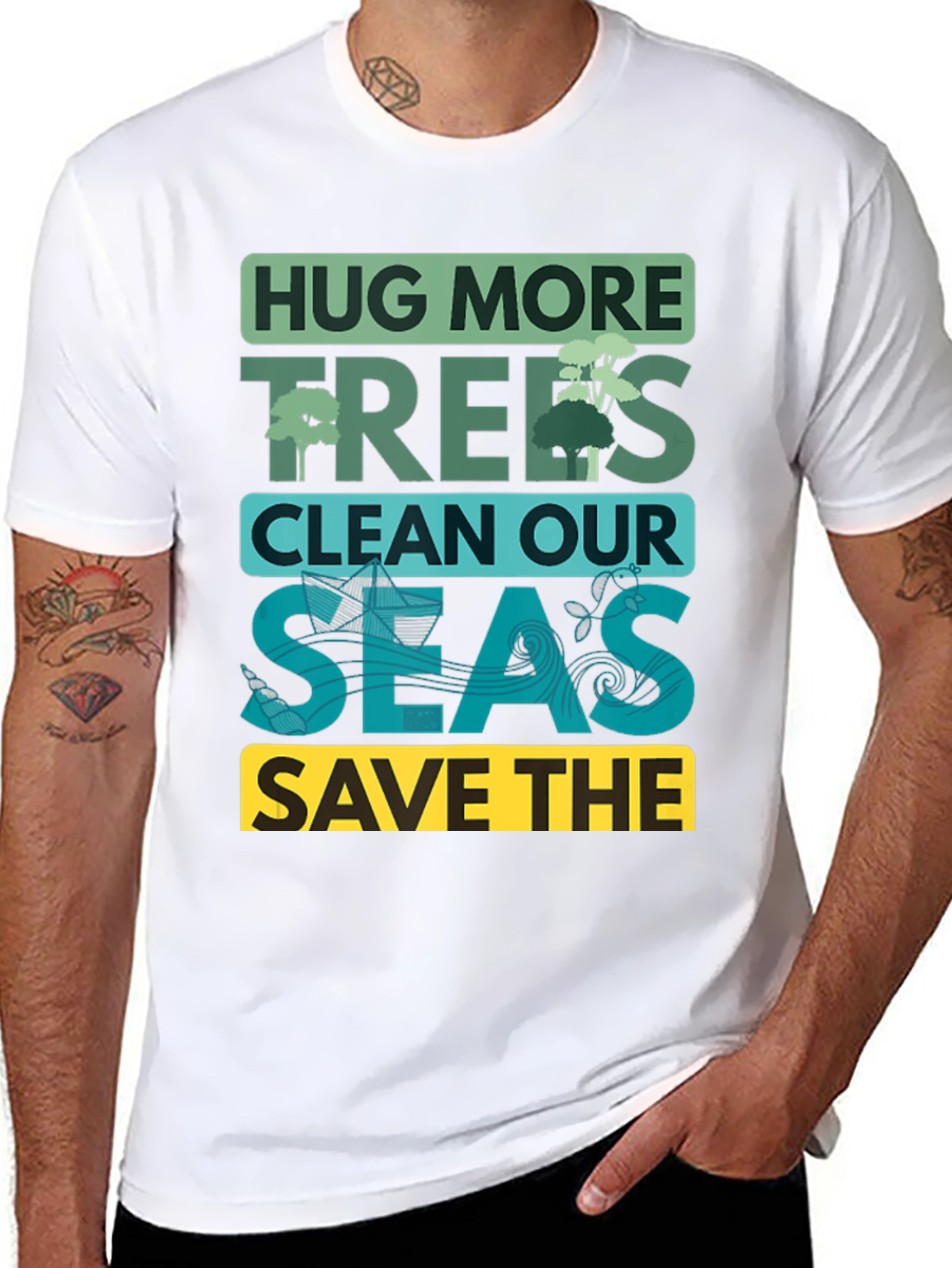 Eco-Friendly Graphic T-Shirt: Hug More Trees