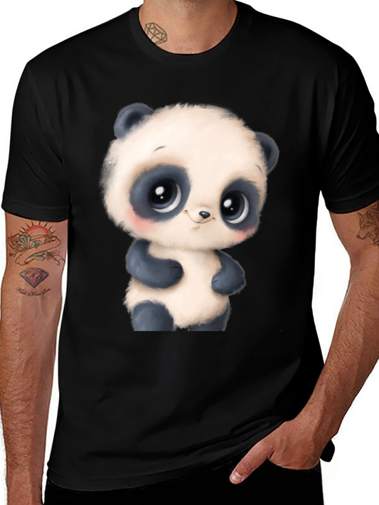 Cute Cartoon Panda Bear Graphic T-Shirt